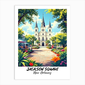 Jackson Square, New Orleans Art Print