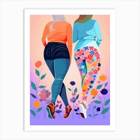 Body Positivity Here Come The Girls 2 Art Print