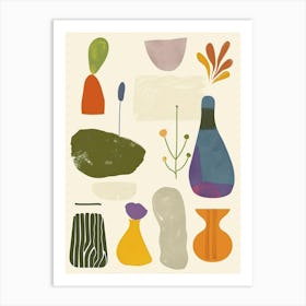 Collection Of Objects In Abstract Style 2 Art Print