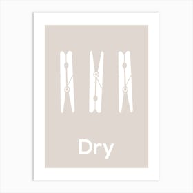 Laundry Print Neutral Dry Art Print