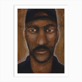 Denzel - man male portrait face black man Anton Maliar figurative Art Print