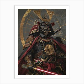 Darth Vader As A Vintagepunk Samurai 04 Art Print