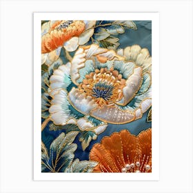 Chinese Silk Embroidery Art Print