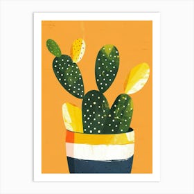 Easter Cactus Plant Minimalist Illustration 9 Art Print