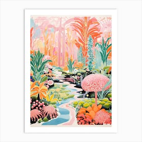 Melbourne Gardens Abstract Riso Style 4 Art Print