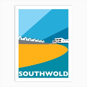 Southwold Blue & Yellow Art Print