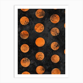 Orange Polka Dots Art Print