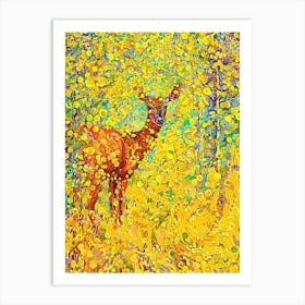 Deer In The Forest Art Print