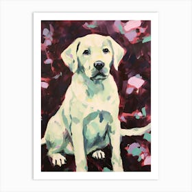 A Labrador Retriever Dog Painting, Impressionist 2 Art Print