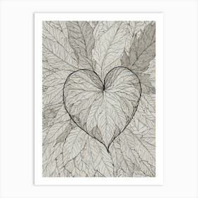 Heart Of Leaves 3 Art Print