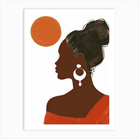 Silhouette Of African Woman 28 Art Print