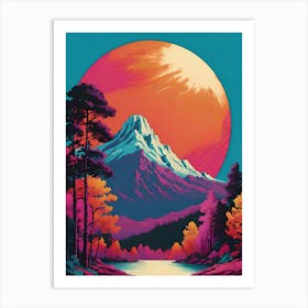 Sunset Mountain Art Print