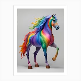 Rainbow Horse 28 Art Print