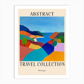 Abstract Travel Collection Poster Montenegro 2 Art Print