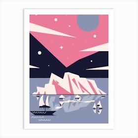 Icebergs In The Sky Art Print