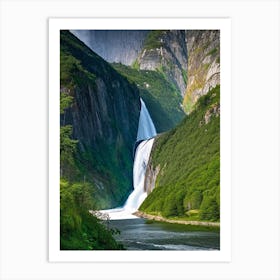 Kjosfossen, Norway Majestic, Beautiful & Classic (2) Art Print