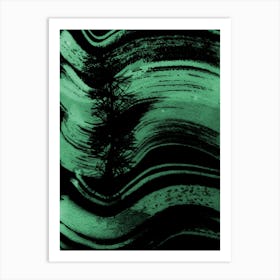 Emerald Green Waves Art Print