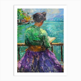 Woman Reading A Book 4 Art Print