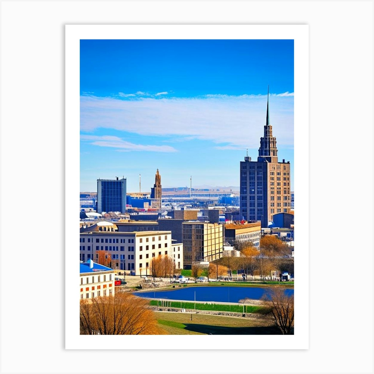 Louisville Photography Art Print by US Cityscapes - Fy