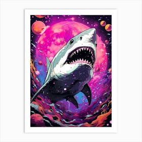 Shark In Space 1 Art Print