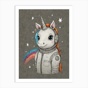 Unicorn Astronaut Art Print