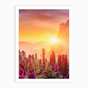 Sunset In The Mountains 10 Art Print