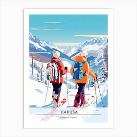 Hakuba   Nagano Japan, Ski Resort Poster Illustration 3 Art Print