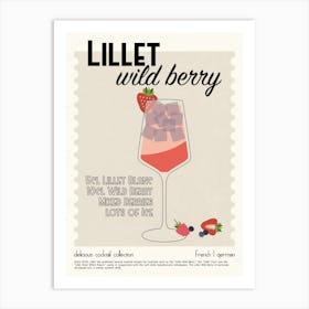 Cocktail Lillet Wildberry Art Print