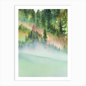 Bohemian Switzerland National Park Czech Republic Water Colour Poster Art Print