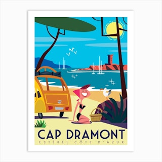 Cap Dramont Art Print