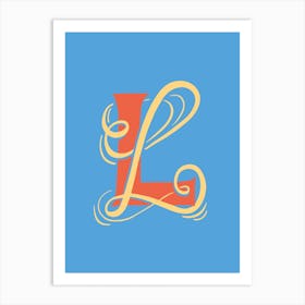 Letter L Typographic Art Print