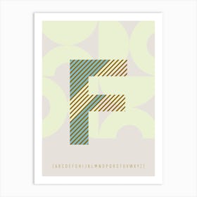 F Typeface Alphabet Art Print