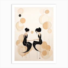 Two Women Talking Art Print