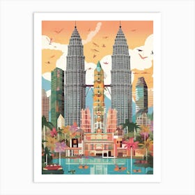 The Petronas Towers Kualalumpur, Malaysia Art Print