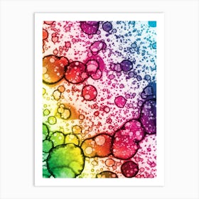 Abstract Watercolor Rainbow 6 Art Print