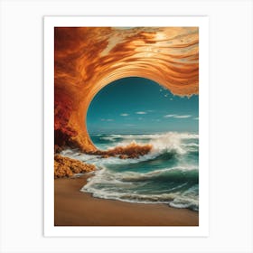 Underwater Ocean Wave Art Print