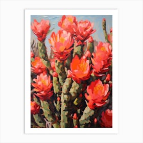 Cactus Painting Austrocylindropuntia Subulata 3 Art Print