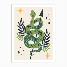 Snake With Arrow Art Print