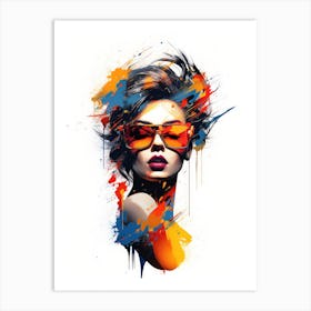 Woman In Sunglasses Art Print