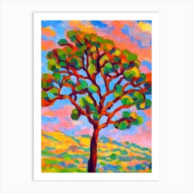 Joshua Tree tree Abstract Block Colour Art Print