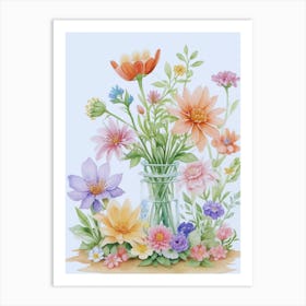 Flowers In A Vase 5 Art Print