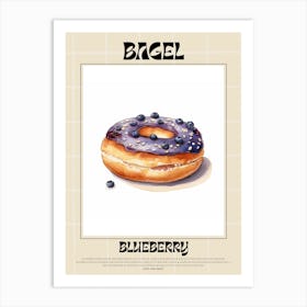 Blueberry Bagel 3 Art Print
