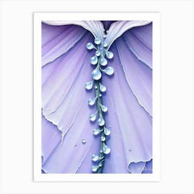 Water Droplets On Purple Flower Art Print