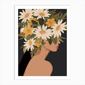 Woman With Flowers 1 Art Print