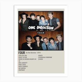 Four By One Direction 2014 Poster Art Print