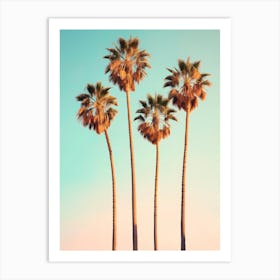 California Dreaming - Hollywood Palm Trees Art Print