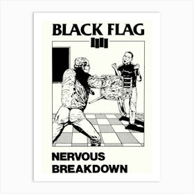 Black Flag Nervous Breakdown band music Art Print