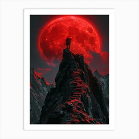 Red Moon 5 Art Print