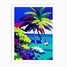 San Andres Island Colombia Colourful Painting Tropical Destination Art Print