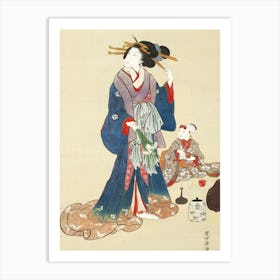 Japanese Woman (1860s) Vintage Painting By Utagawa Kunisada Ii Art Print